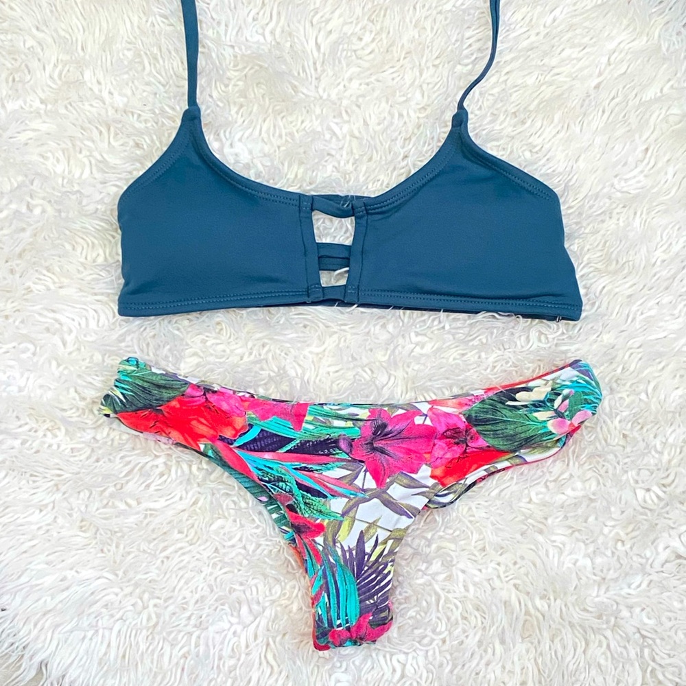 Midori Tropical Print Bikini Set